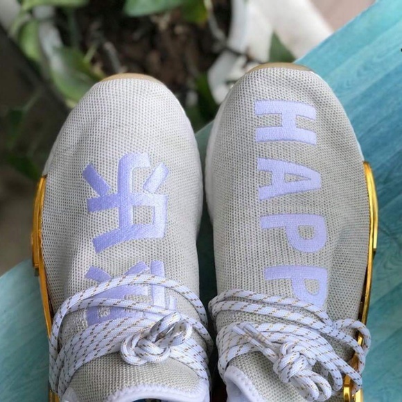 Human Race off white and gold shoes Adidas Pharrel main image 5